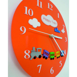 Modern wall clock made of plexiglass. Trendy clock on the wall as a gift. X-momo clocks. PMMA 2