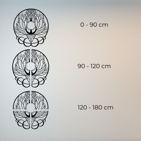Artistic wooden decoration mandala flower and sun - FLORISOLUS