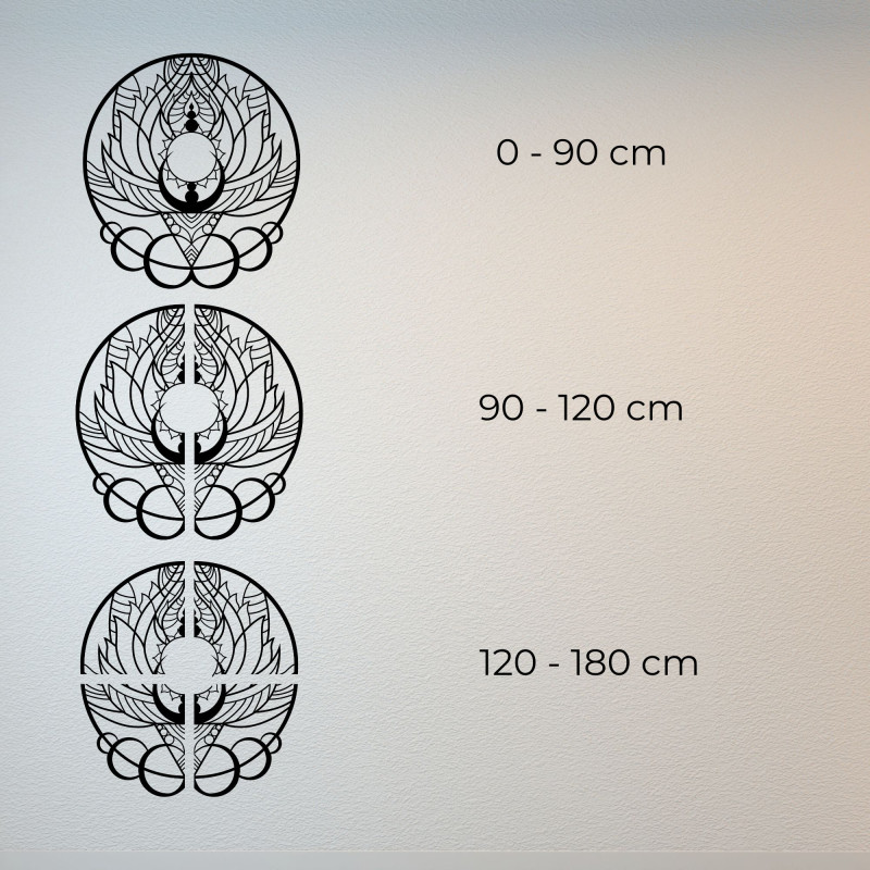 Wood carving on the wall – Sun flower in antique style