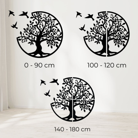 Modern wooden wall painting tree with bird Modern wooden wall painting tree with bird