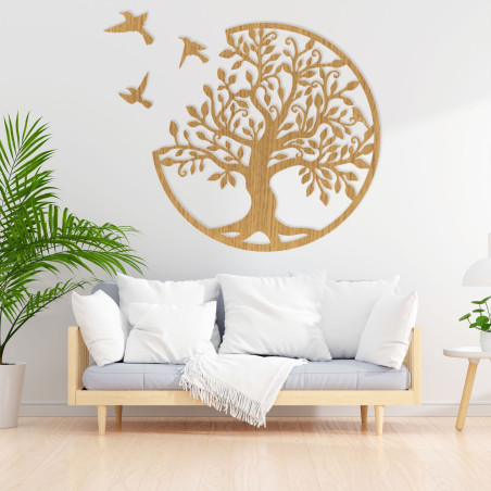 Wooden picture tree with birds | Wall decoration Wooden picture tree with birds | Wall decoration