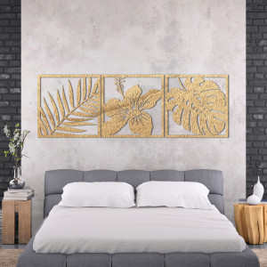 The image leaf monstera, flower hibiscus, palm leaf -... 2