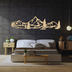 Wooden wall decoration forest of mountains - MONTIS 2