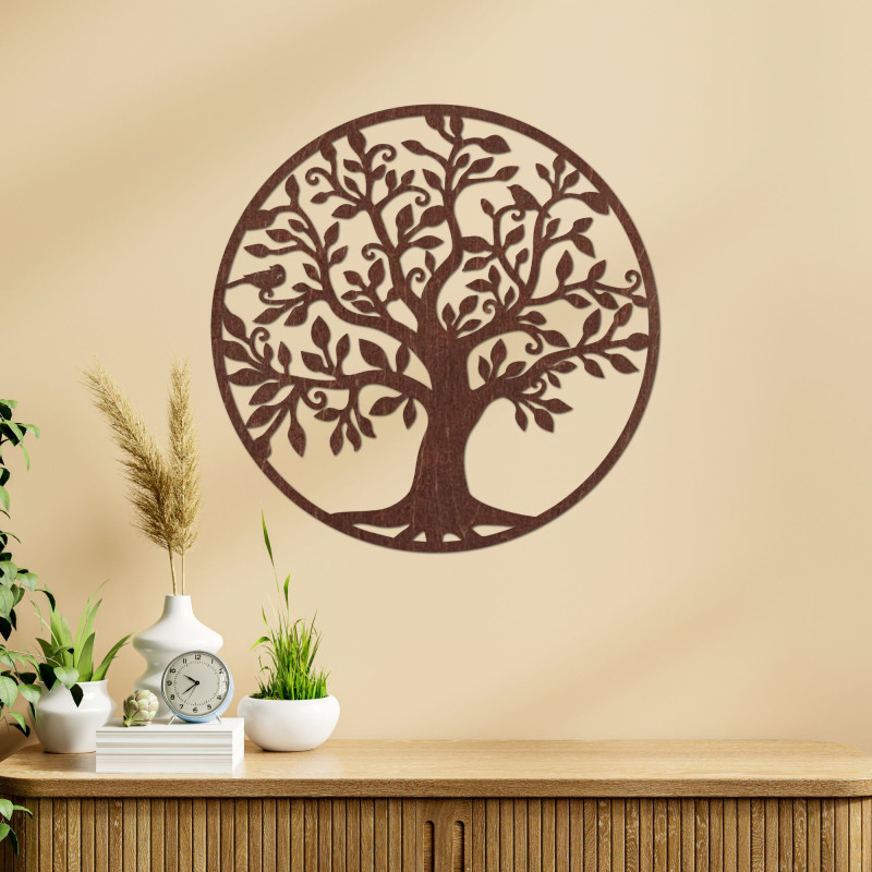 Wooden decoration tree of life