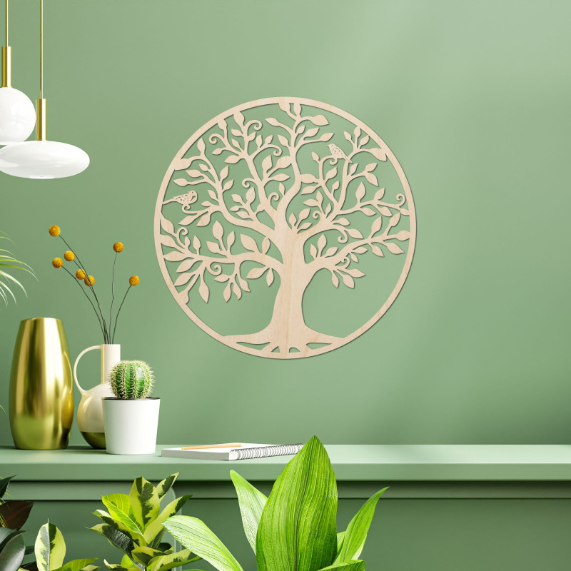 Wooden decoration tree of life