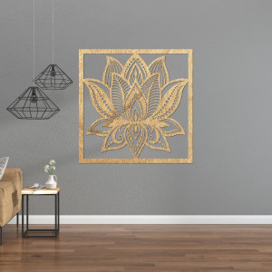 Mandala lotus flower wall design square - ALAKSTRA 2