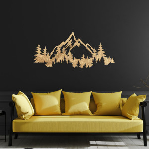 Modern wooden wall decoration mountains and forest - CEADER 2