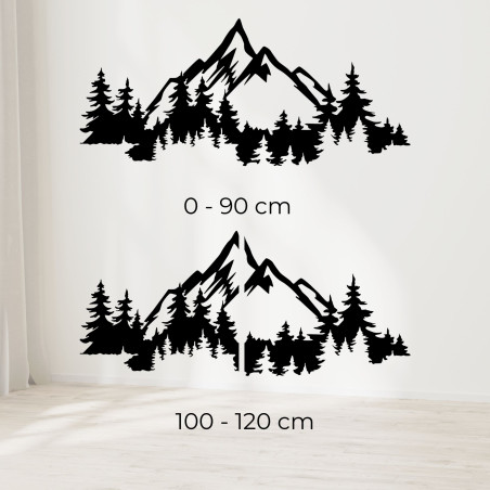 Modern wooden wall decoration mountains and forest - CEADER