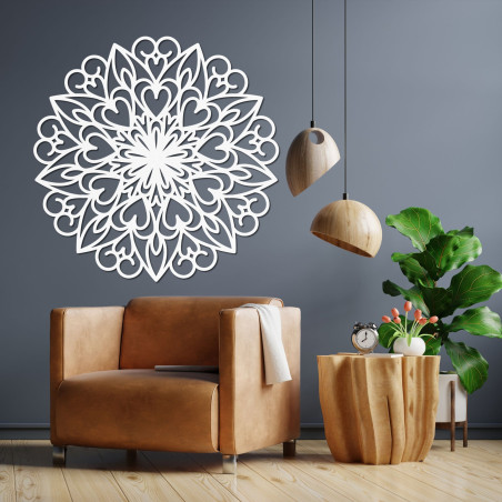 Wooden wall decoration for living room