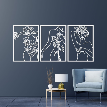 Multi-piece wall decoration woman - FEMIN