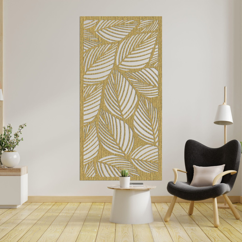 Wooden rectangular wall decoration - FLORS