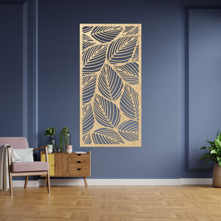 Wooden Leaf Wall Decor: Tropical Wood Panel Art - FLORS