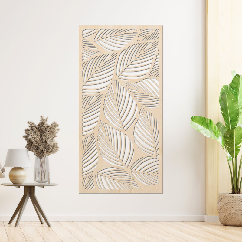 Wooden rectangular wall decoration - FLORS