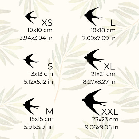 Swallow Wall Decor, Wooden Flying Birds, Nature-Inspired Art (Set of 12) - FLOCK