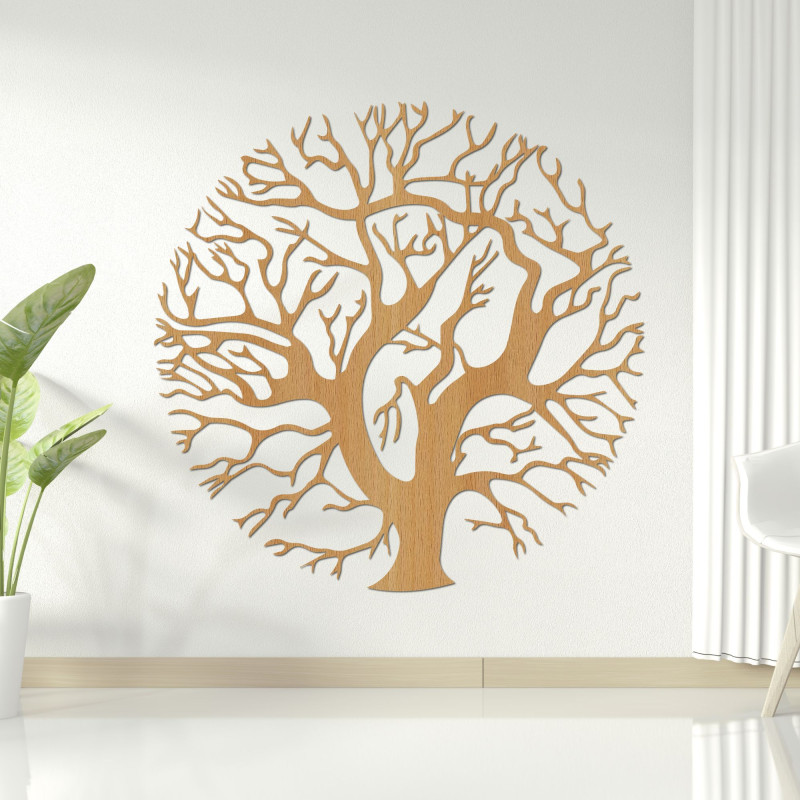 Wooden wall painting tree - TRES