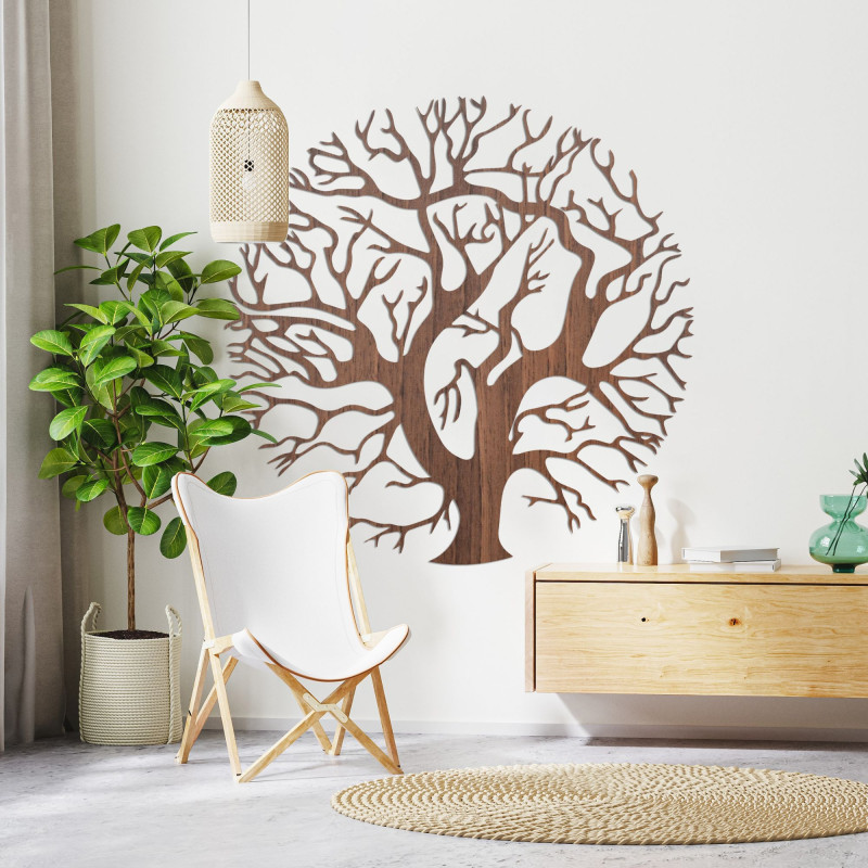 Wooden painting Tree of Life - a symbol of harmony and family