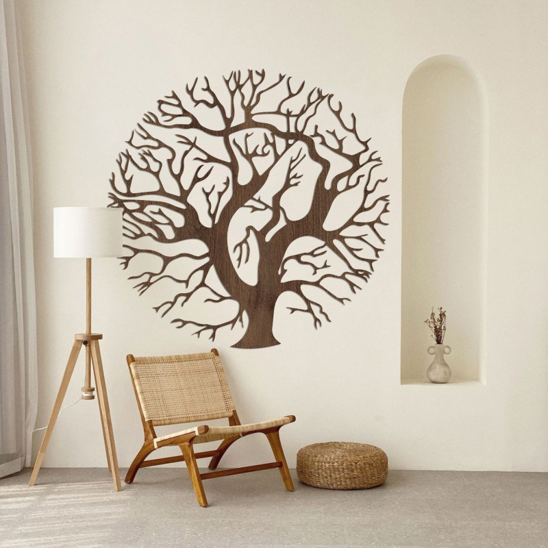 Wooden wall painting tree - TRES