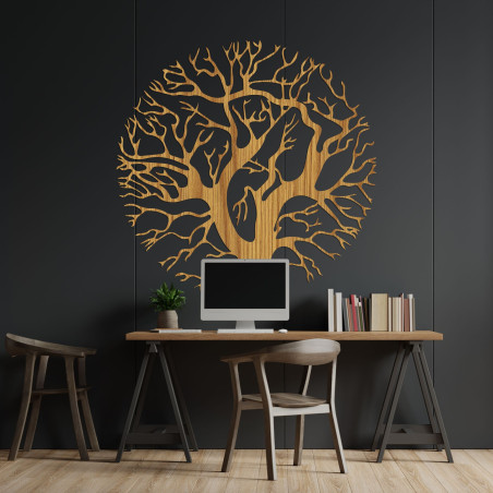 Wooden wall painting tree - TRES Wooden wall painting tree - TRES