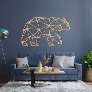 Geometric wooden wall decoration bear - URSUS 2