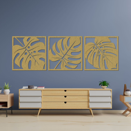 Wooden monstera wall decoration Wooden monstera wall decoration