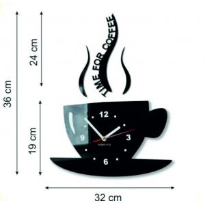 Modern wall clock made of plexiglass. Trendy wall clock as a gift. X-momo clock. PMMA 2