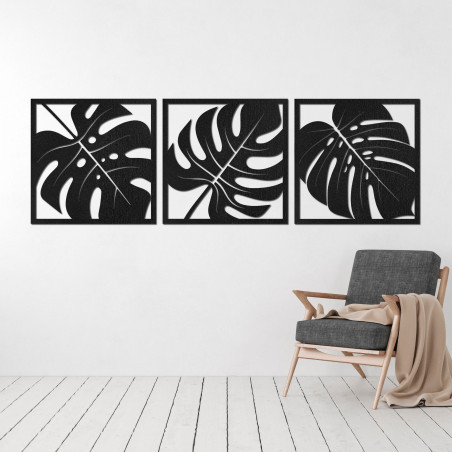 Monstera Leaf Wood Wall Art: Tropical Home Decor - SELERE