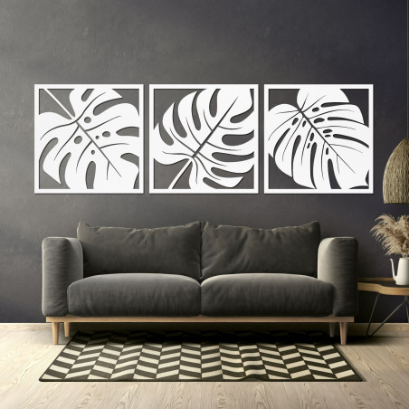 Monstera Leaf Wood Wall Art: Tropical Home Decor - SELERE