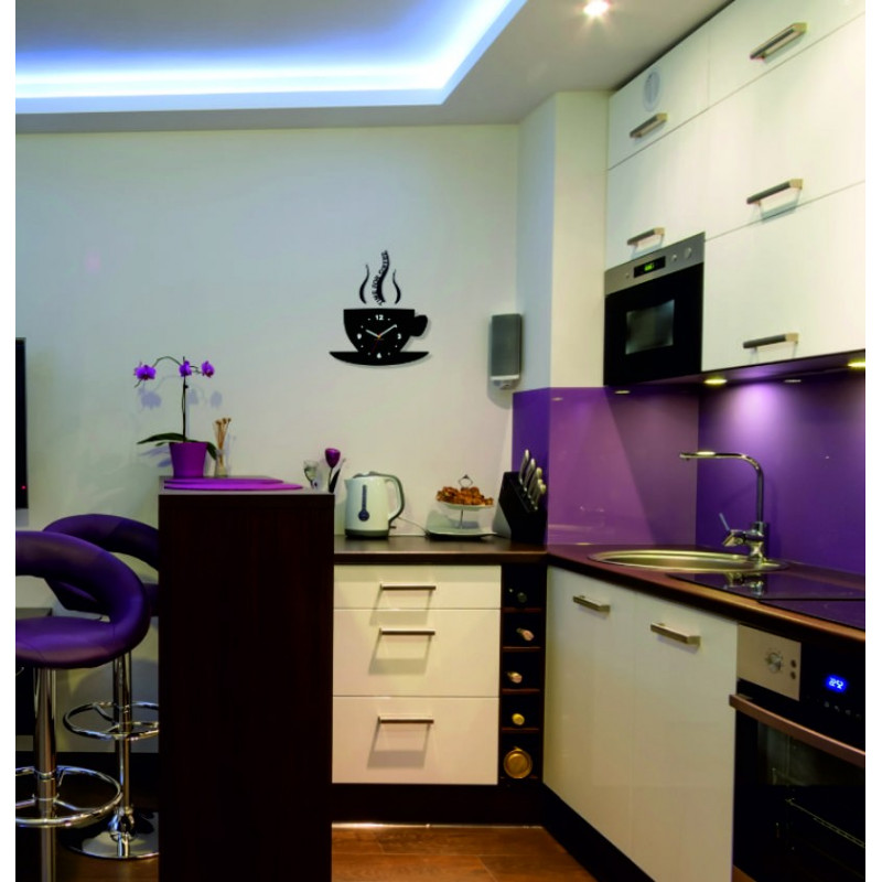 Modern wall clock made of plexiglass. Trendy wall clock as a gift. X-momo clock. PMMA