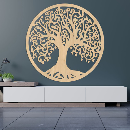 Carved wooden wall decor tree of life - ARBOR