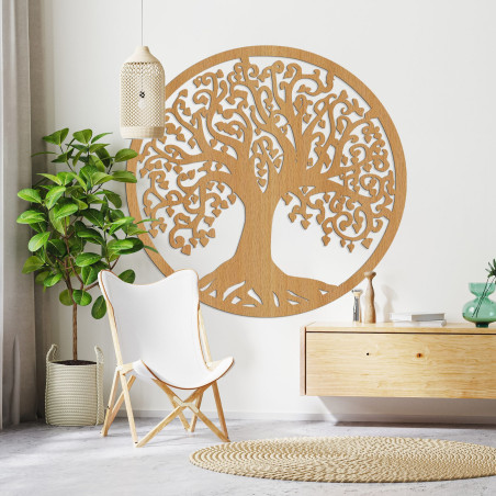 Carved wooden wall decor tree of life - ARBOR