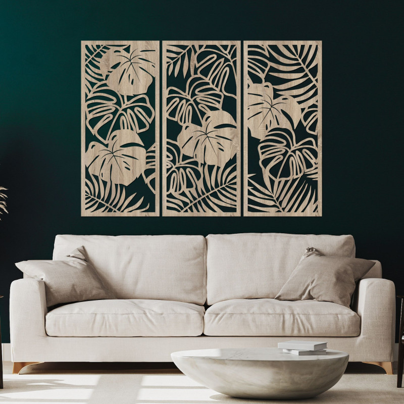 Tropical leaves monstera and fern - LIBOGA