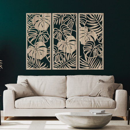 Tropical leaves monstera and fern - LIBOGA