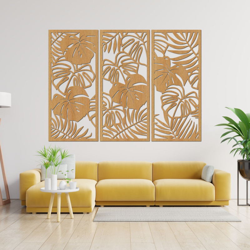 Tropical leaves monstera and fern - LIBOGA