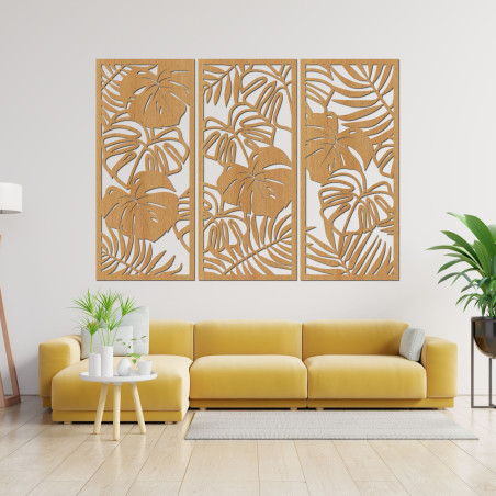 Tropical leaves monstera and fern - LIBOGA