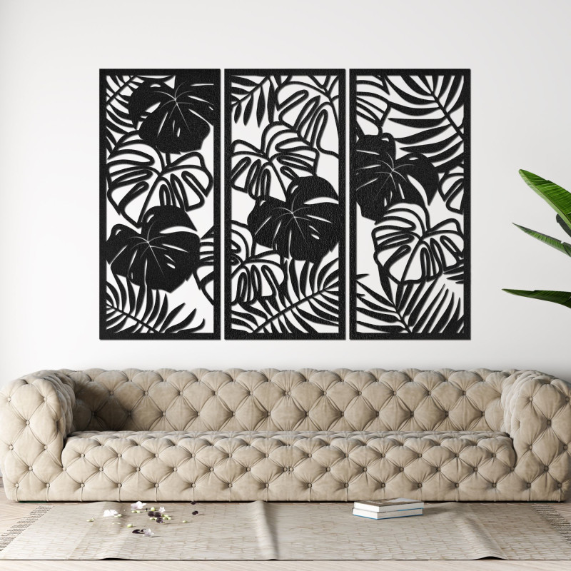 Tropical leaves monstera and fern - LIBOGA