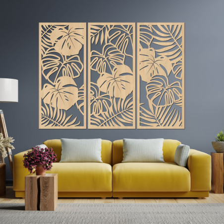 Tropical leaves monstera and fern - LIBOGA