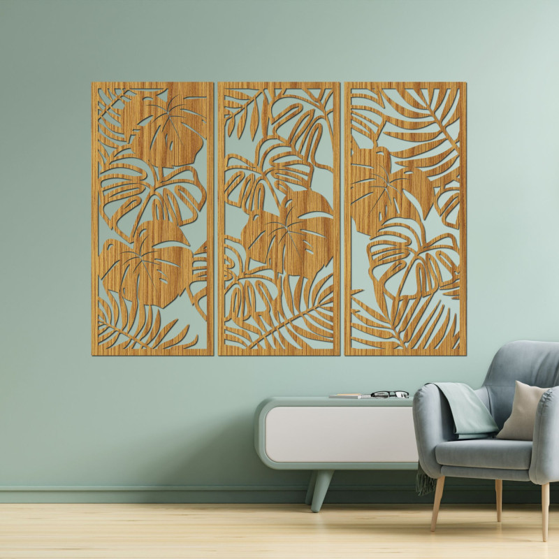 Tropical leaves monstera and fern - LIBOGA