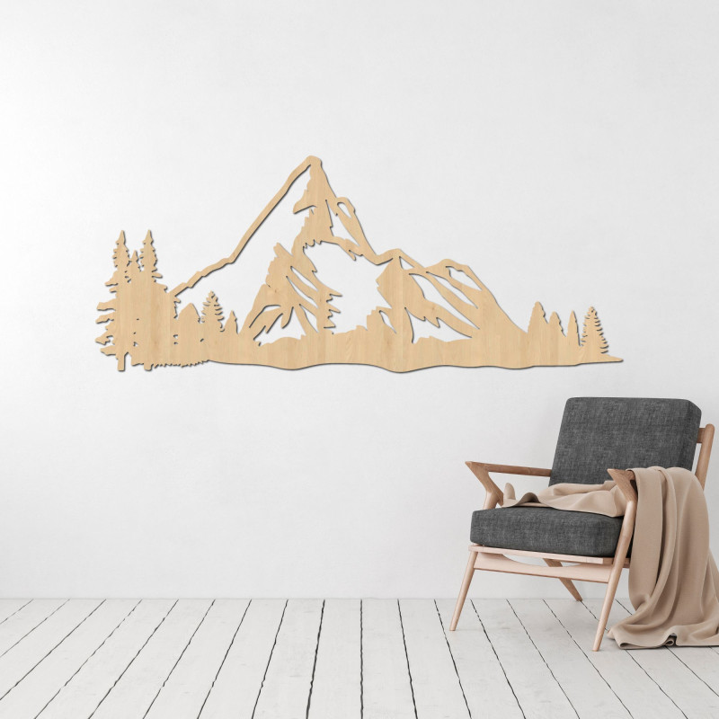 Carved wooden decoration mountain nature - MONTANA