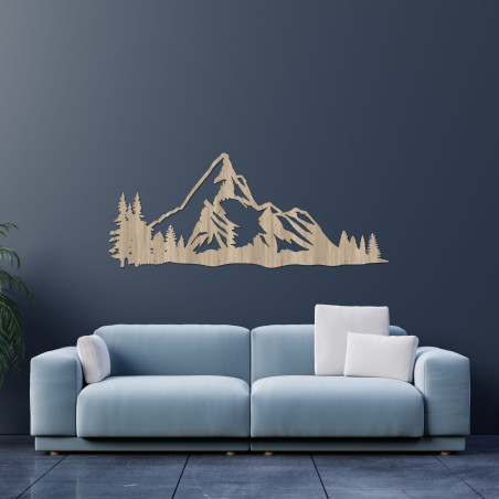 Carved wooden decoration mountain nature - MONTANA