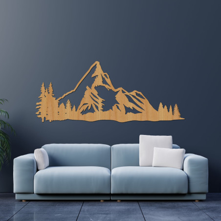 Carved wooden decoration mountain nature - MONTANA
