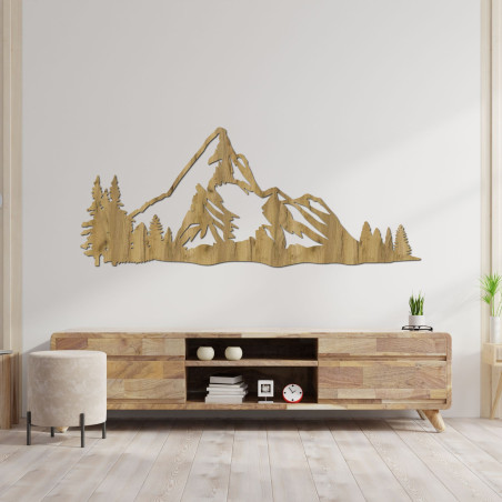 Carved wooden decoration mountain nature - MONTANA