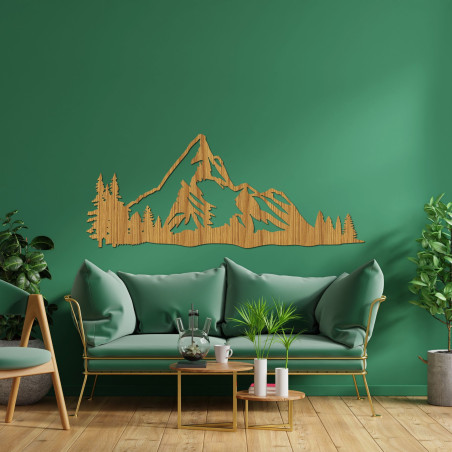 Carved wooden decoration mountain nature - MONTANA
