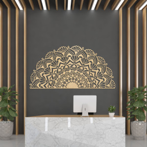 Half wooden mandala for wall - LUMIS