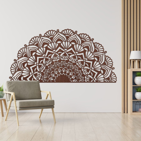 Half wooden mandala for wall - LUMIS