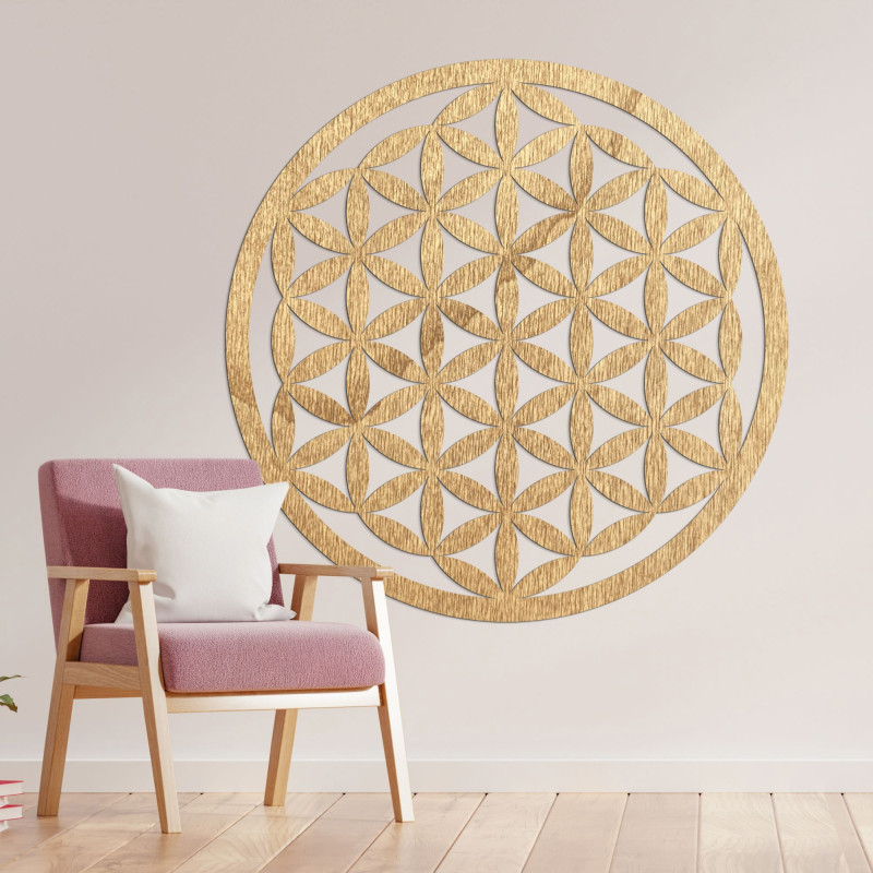 Wooden wall decoration mandala flower of life - VITAE