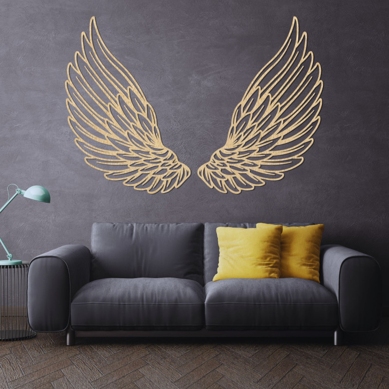 Wooden wall decoration angel wings - ANGELIC