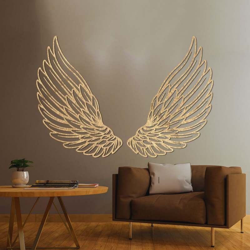 Wooden wall decoration angel wings - ANGELIC