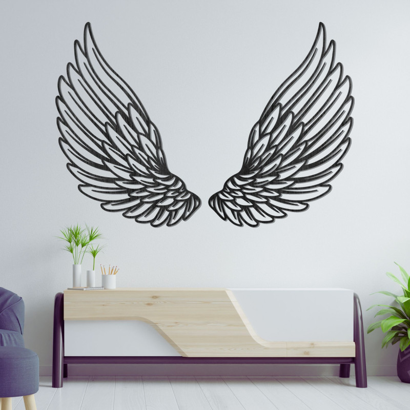 Wooden wall decoration angel wings - ANGELIC