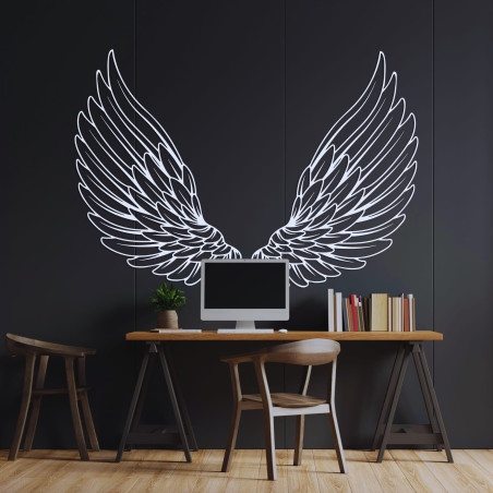 Wooden wall decoration angel wings - ANGELIC