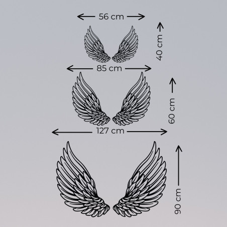 Wooden wall decoration angel wings - ANGELIC